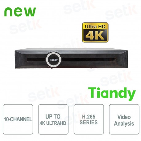 NVR 10 Canali 4K ULTRA-HD H.265 Video Analisi Smart Search&Recording - Tiandy - TC-NR5010M7-S1