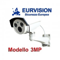Telecamera EURVISION  3MP Bullet Ibrida 4in1 "Analogica/Ahd/Hdcvi/Hdtvi" XVI 1080P 4mm Starlight 2 Array